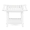 Waterproof Bath Stool with Curved Seat and Storage Shelf