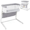 Baby Bassinet Bedside Crib with Adjustable Height Comfy Mattress