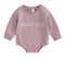 Baby Jumpsuit Winter Romper Letter Print Baby Bodysuit
