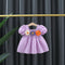Girl's Square Collar Puff Sleeve Princess Dress