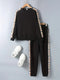 Design Sense Multicolor Hoodie Pants Two-piece Set