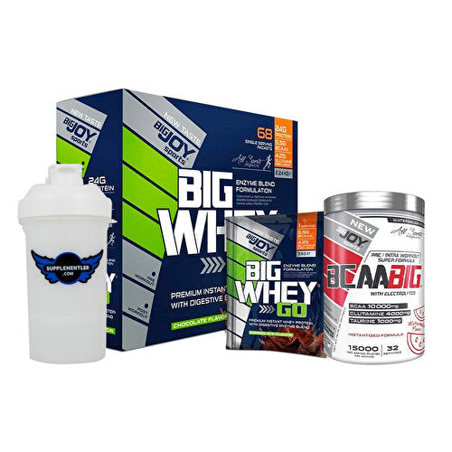 Big Joy Big Whey Go Whey Protein + Bcaabig Muscle Combination