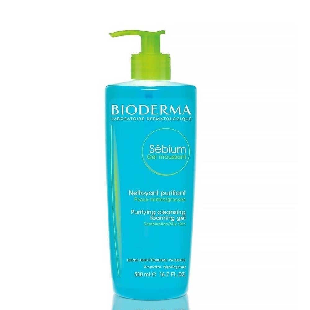 Bioderma Sebium Foaming Gel Cleanser 500ml - Deep Cleansing for Combination & Oily Skin