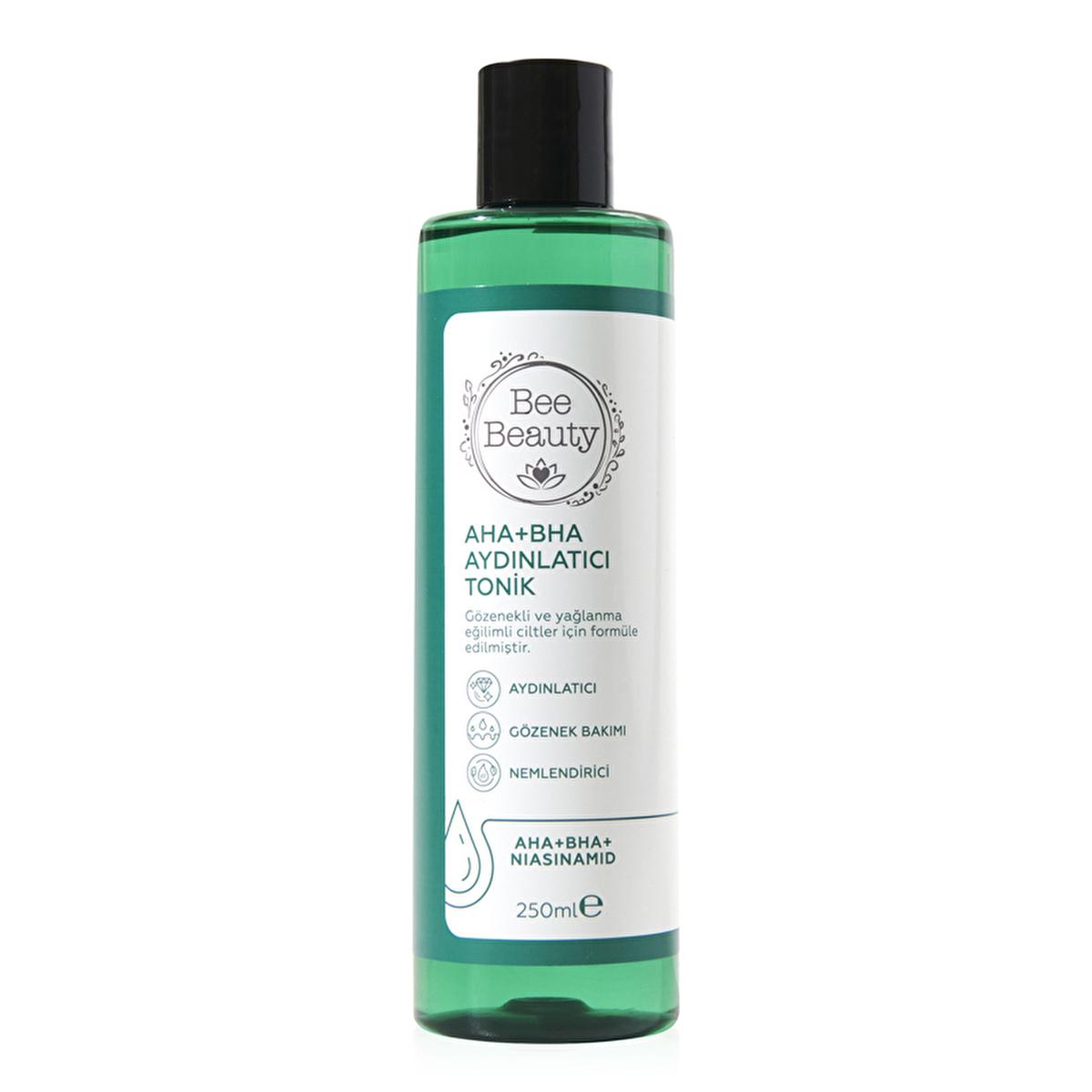 Bee Beauty AHA BHA Exfoliating Facial Toner | Pore Cleansing, Skin Brightening, & Oil Control with Niacinamide