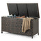 85 Gallon Outdoor Storage Box with Removable Liner and Universal Wheels