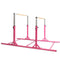 Kids Double Horizontal Bars Gymnastic Training Parallel Bars Adjustable-Purple