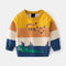 Abstract Cartoon Jacquard Double Layer Sweater For Boys