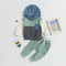 Color Contrast Patchwork Pocket Hooded Sweater Children Fashion Casual Set