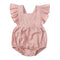 Baby Cotton And Linen Summer Strap One Piece Suit
