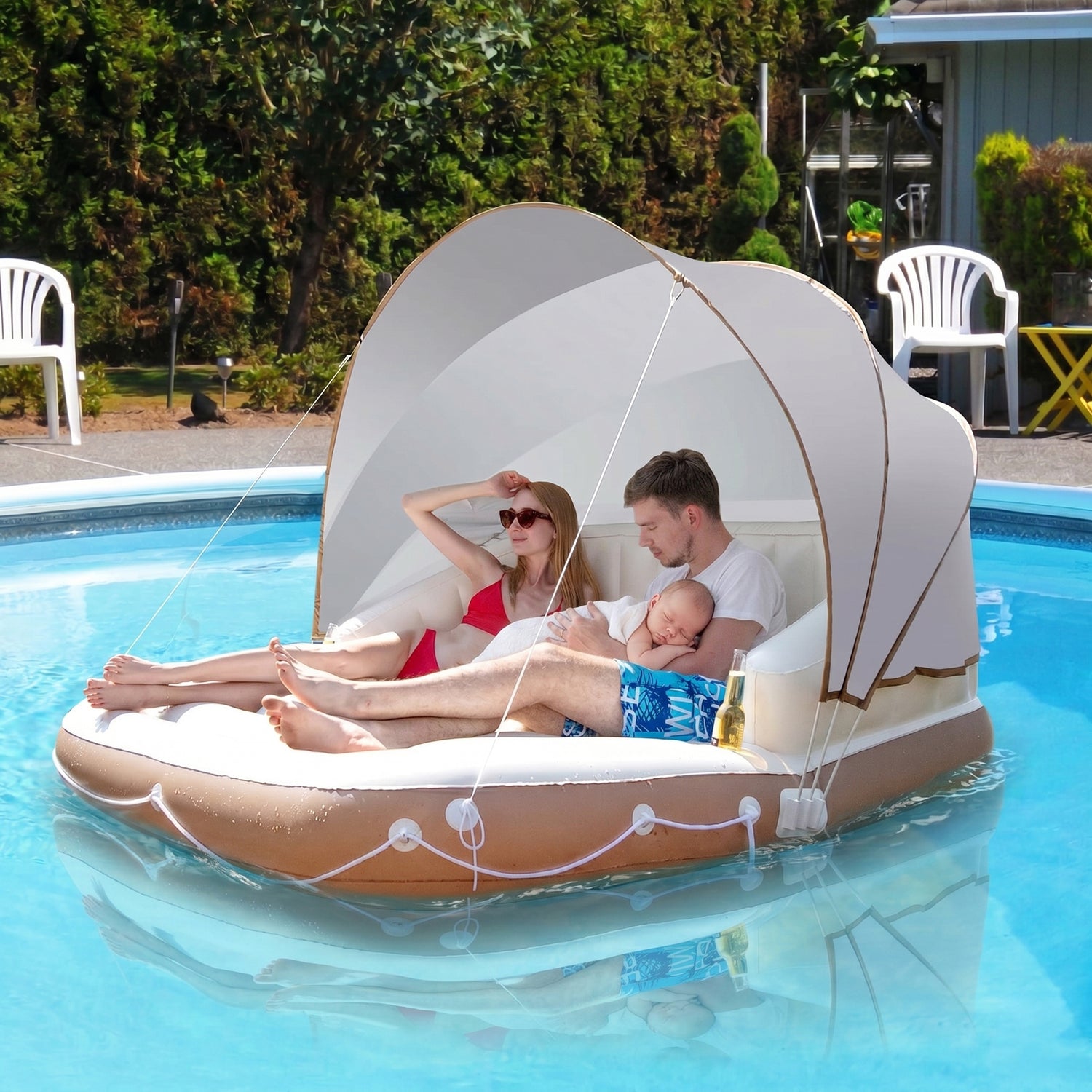 Inflatable Pool Float Lounge Swimming Raft