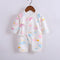 Baby's Cotton Long-sleeved Lace-up Butterfly Jumpsuit