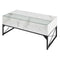 Center Table with Faux Marble and Tempered Glass Top