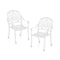 2 Pieces Patio Cast Aluminum Dining Chairs with Armrests-Bronze