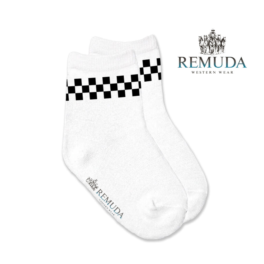 Checkered Infant Western Baby Crew Socks