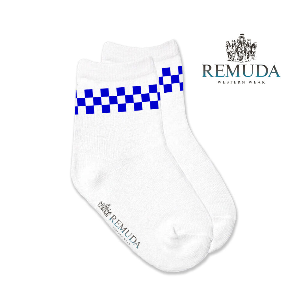 Checkered Infant Western Baby Crew Socks