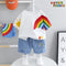 Boys And Girls Short-sleeved Denim Five-point Pants Two-piece Cute Pants Suit Cotton Short-sleeved