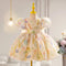 Fashion Puff Sleeve Bowknot Girl Dress