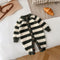 Baby Jumpsuit Baby Mink Fur Striped Romper