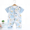 Baby One-piece Summer Thin Baby Short Sleeve Jumpsuit Pure Cotton