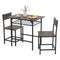 Dining Table Set with Metal Frame and Storage Rack