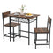 Dining Table Set with Metal Frame and Storage Rack