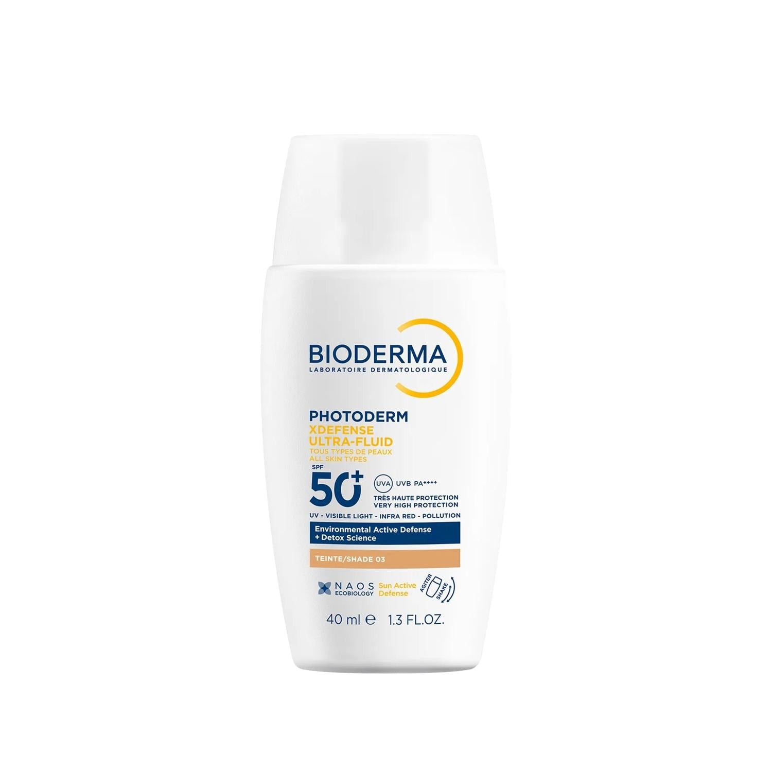 Bioderma Photoderm XDefense SPF50+ Golden Tint Ultrafluid Sunscreen:  High UVA/UVB Protection, Even Skin Tone, Lightweight Formula
