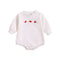 New Baby Printed Christmas Hat Cartoon Jumpsuit