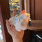 Niche Girl Heart Ribbon Pearl Bow Bunny Keychain Plush Pendant