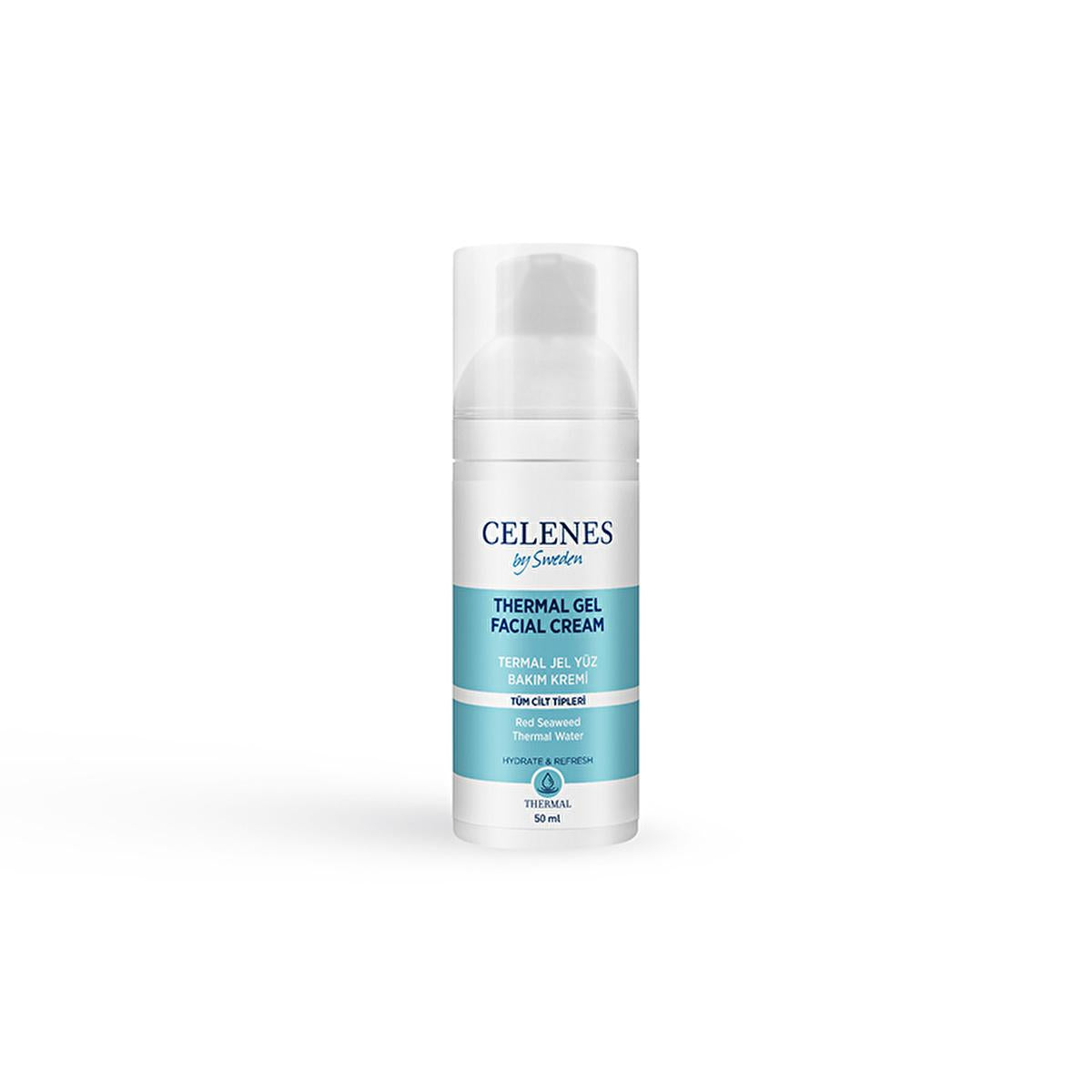 Celenes Thermal Face Cream - Hydrating, Anti-Aging, Paraben-Free Moisturizer for All Skin Types