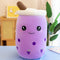 Fruit Milky Tea Cup Pillow Plush Toy Leather Phone Case
