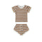 Children's Shorts Sunken Stripe Two-piece Set