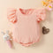 Multi-color Flutter-Sleeve Baby Romper For Infants And Toddlers