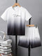 Boys' Casual Short Sleeve T-shirt Top Shorts Two-piece Set