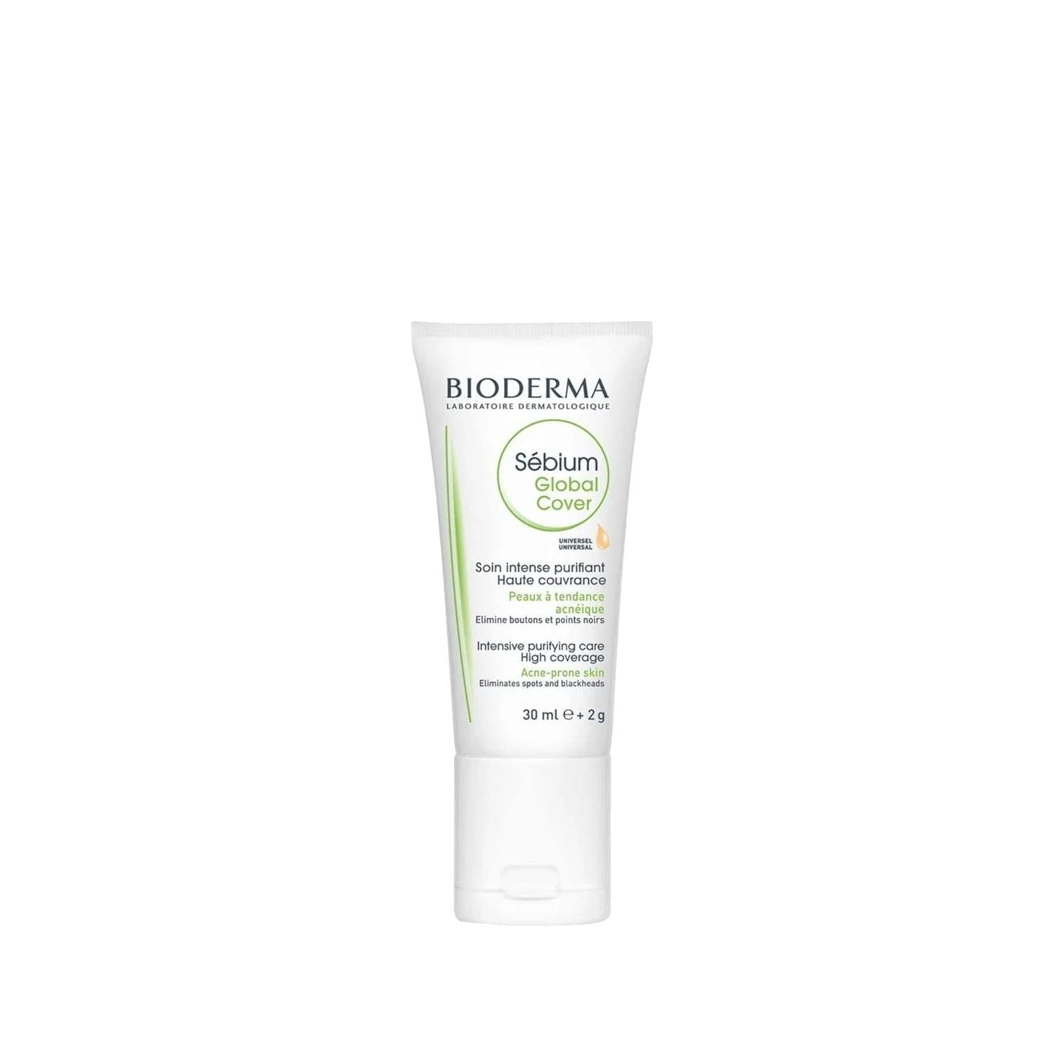 Bioderma Sebium Global Cover Anti-Acne Colored Moisturizer for Acne-Prone Skin - 30ml