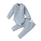 Infant Newborn Baby Girls Boys Spring Autumn Ribbed Solid
