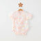 Simple Cartoon Print Summer Baby Rompers Girls Clothing