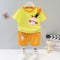 Short-sleeved Cartoon Animal Two-piece Set Children's Western Style