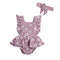 Strap Four-color Chrysanthemum One-piece Romper Dress Triangle Romper Headband