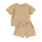 Children's Short Sleeve Baby Organic Cotton Shorts Suit