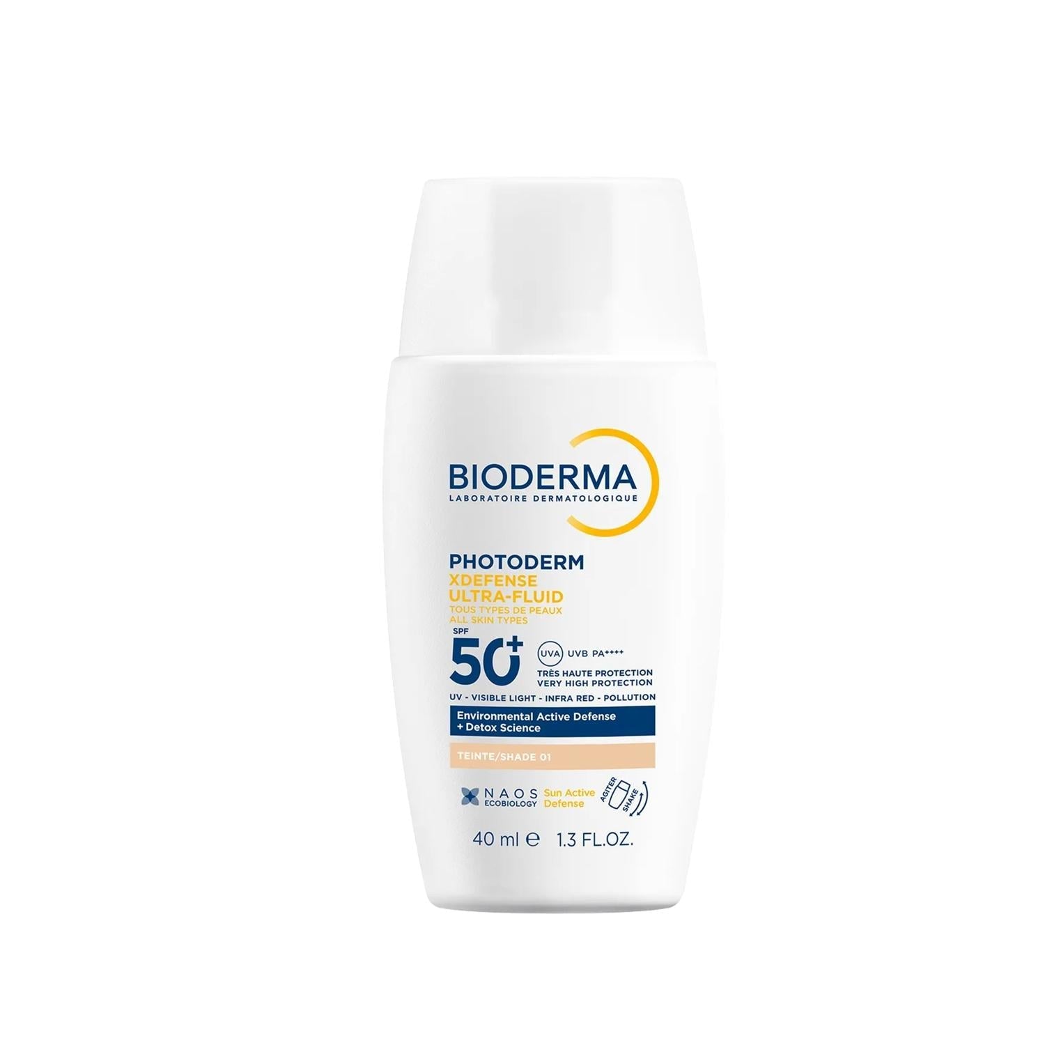 Bioderma Photoderm XDefense SPF50+ Ultrafluid Sunscreen: Very High Protection, Lightweight Formula for Sensitive Skin, 40ml