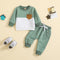 Boy Suit Color-block Crew Neck Long Sleeve