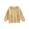 Girls' Solid Color Crew Neck Casual Sweater