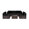 6 Pieces Patio Rattan Furniture Set with Cushions