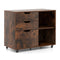 3-Drawer File Cabinet with Adjustable Shelf and Wheels for Letter