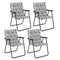 4 Pieces Folding Beach Chair Camping Lawn Webbing Chair