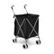 Folding Shopping Utility Cart with Water-Resistant Removable Canvas Bag