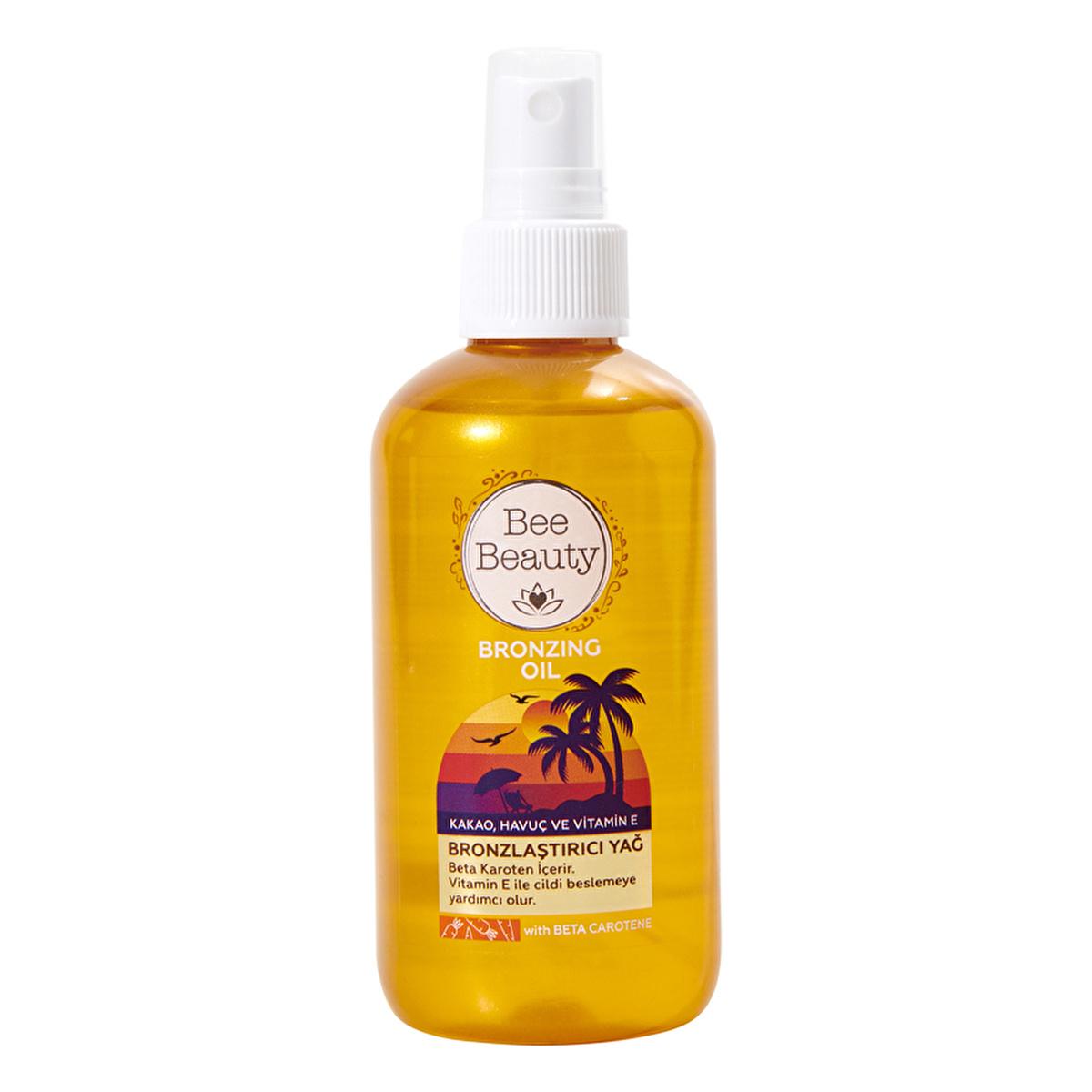 Bee Beauty Tanning Oil with Beta Carotene & Cocoa Oil - 200ml, Natural Bronzing Effect, Nourishing Skincare