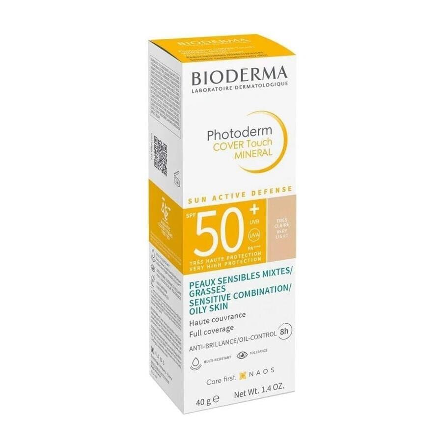 Bioderma Mineral Sunscreen with Coverage SPF 50+ - Oil-Free, Non-Comedogenic, Matte Finish