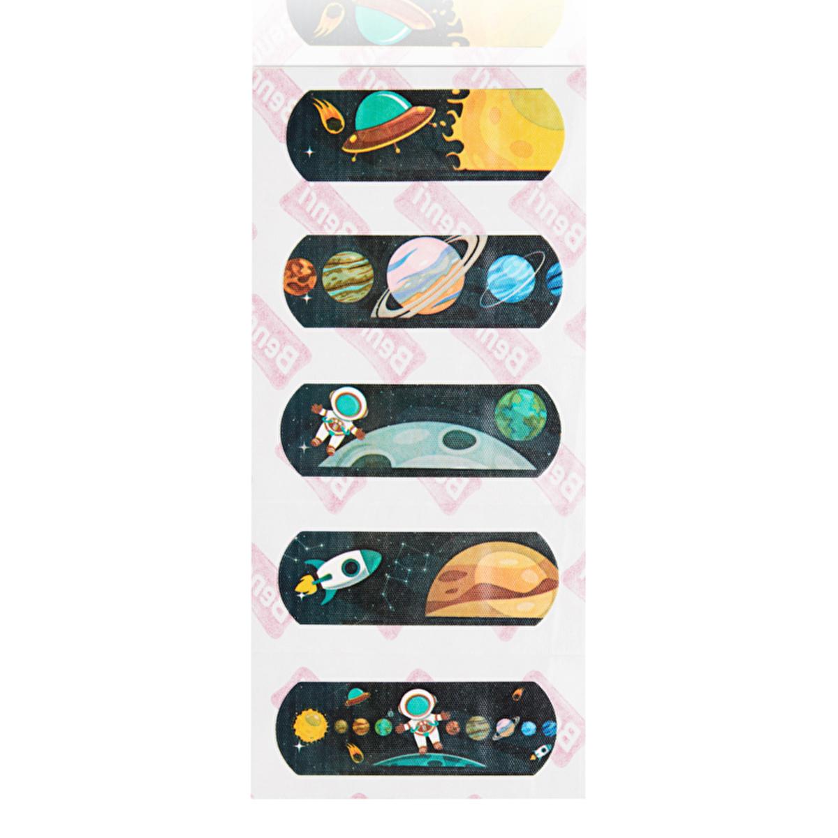 Benri Space Band-Aid 15 pcs - Colorful & Fun Designs for Kids and Adults | 15 Count