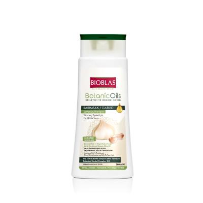 Bioblas Botanic Oils Garlic Shampoo for Hair Loss Prevention - 12.18 fl oz - Natural Hair Care